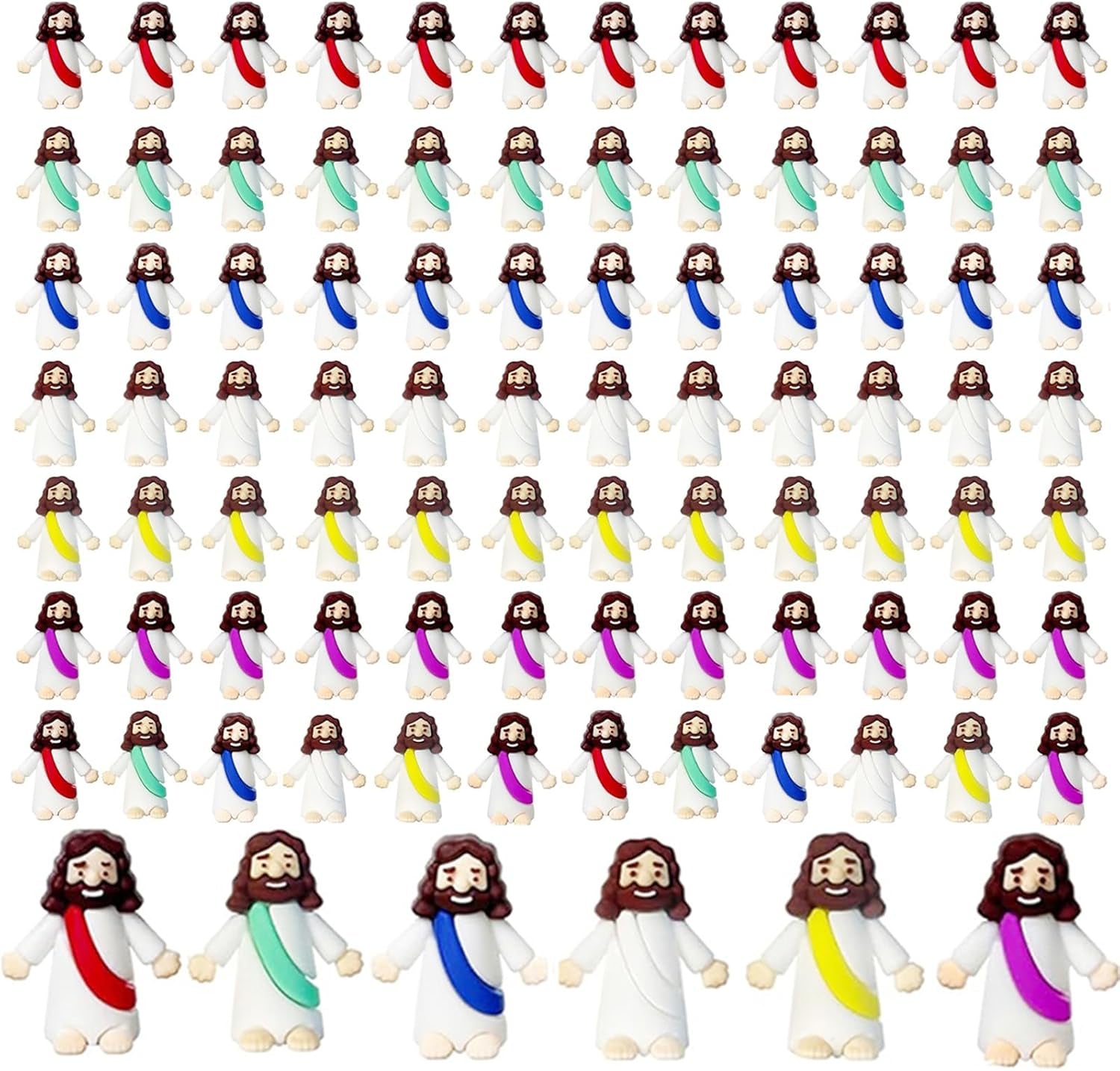 30Pcs Little Jesus Figures, Set of 30Pcs Action Figures Mini Jesus Figurines in Bulk, Tiny Jesus Figures to Hide and Seek Religious Gifts for Easter Egg Stuffers Fillers